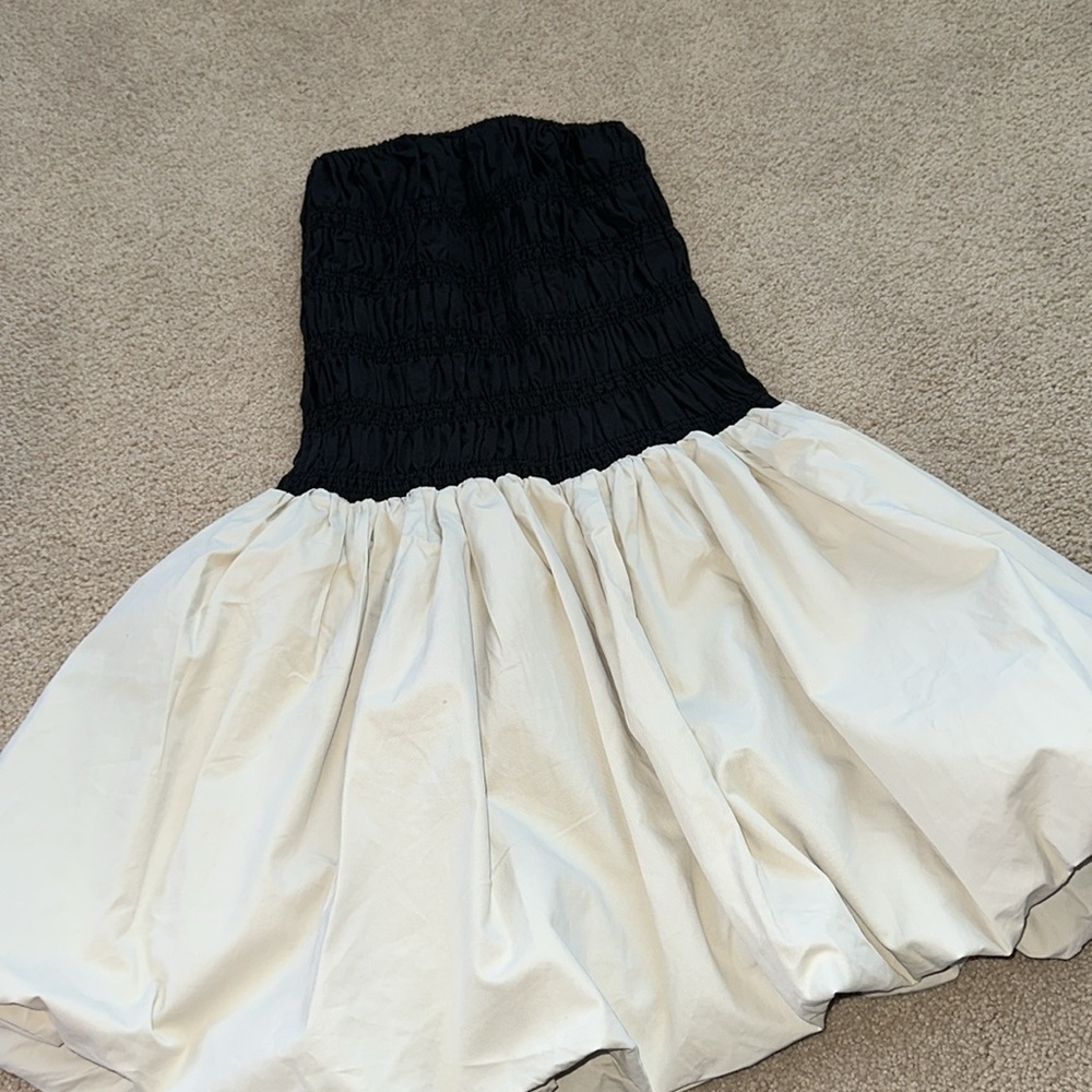 DISSH Black and Cream Strapless Mini Dress - Picture 10 of 14